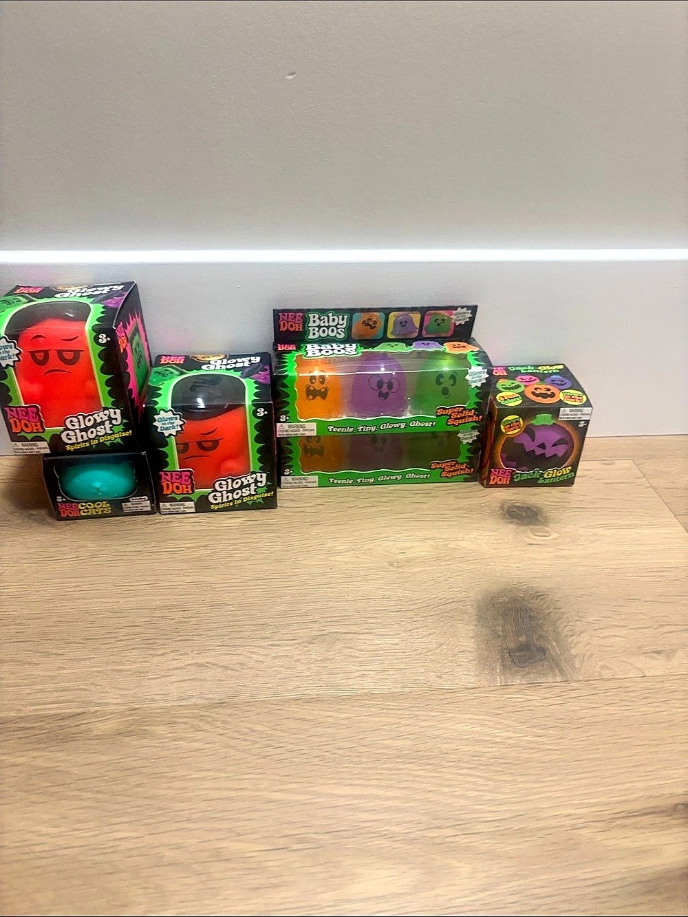 Schylling NeeDoh Glowy Ghost & Baby Boos Lot Toy Set. 24 hr sale